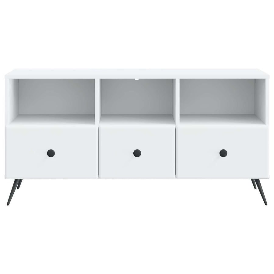 TV-kast met lade Wit 102 x 34,5 x 50 cm Bewerkt hout
