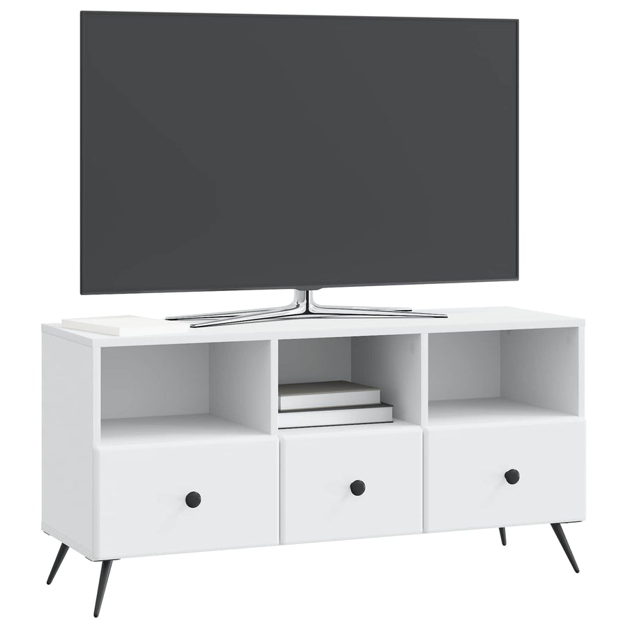 TV-kast met lade Wit 102 x 34,5 x 50 cm Bewerkt hout