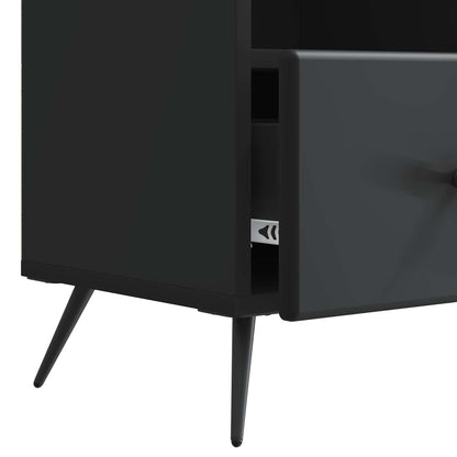 TV-kast met lade Zwart 102 x 34,5 x 50 cm Bewerkt hout
