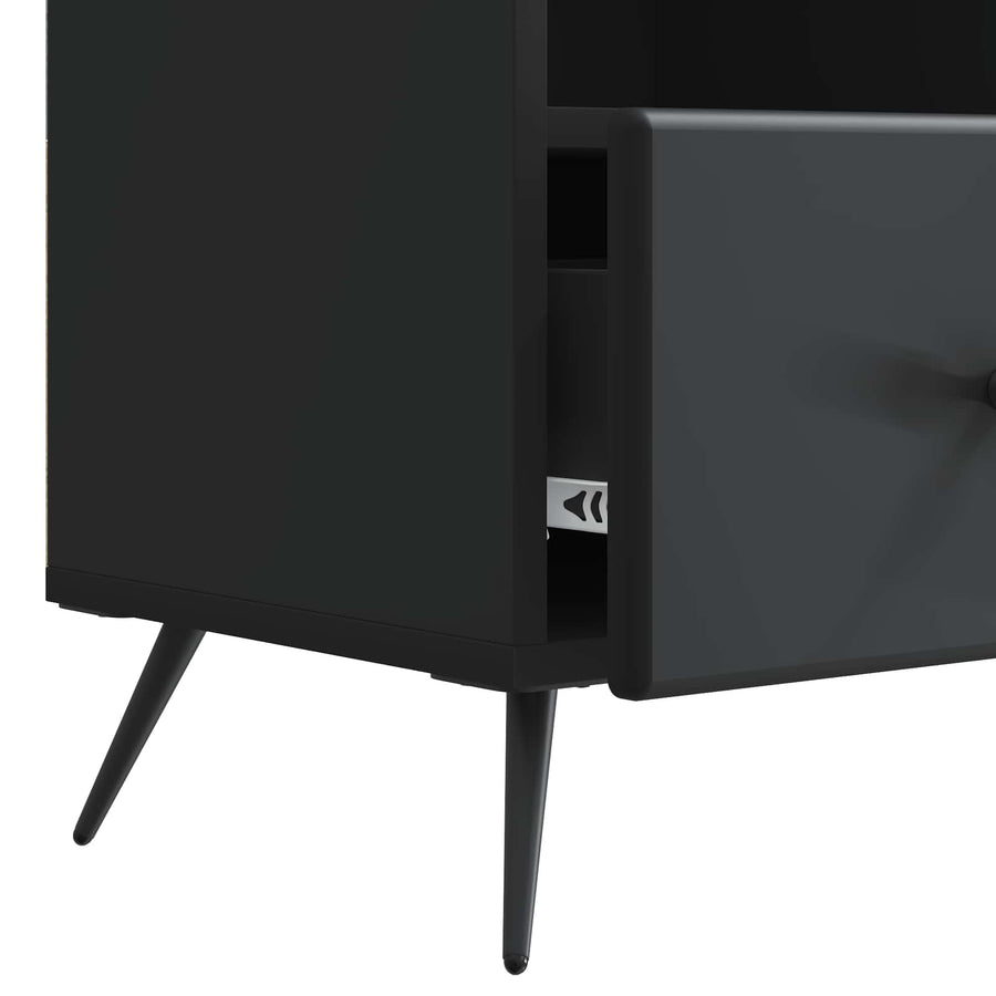 TV-kast met lade Zwart 102 x 34,5 x 50 cm Bewerkt hout
