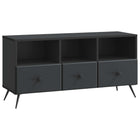 TV-kast 102x34,5x50 cm zwart bewerkt hout