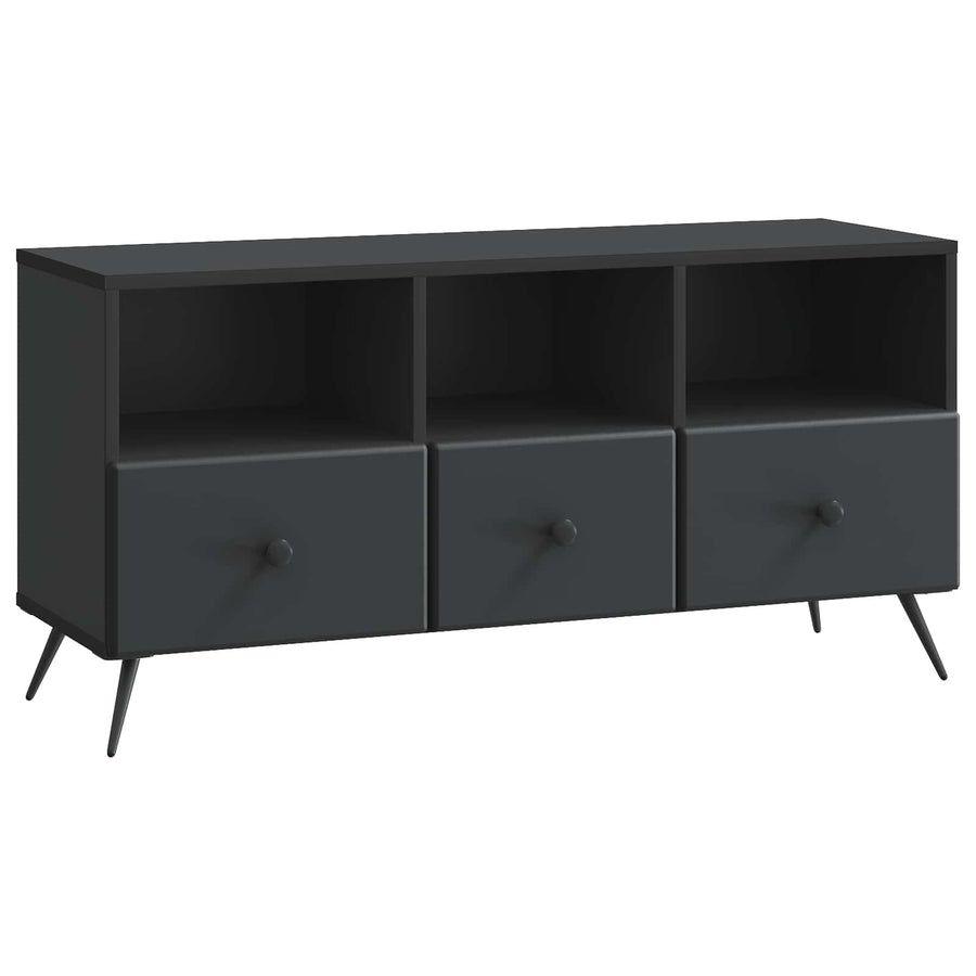 TV-kast met lade Zwart 102 x 34,5 x 50 cm Bewerkt hout
