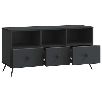 TV-kast met lade Zwart 102 x 34,5 x 50 cm Bewerkt hout