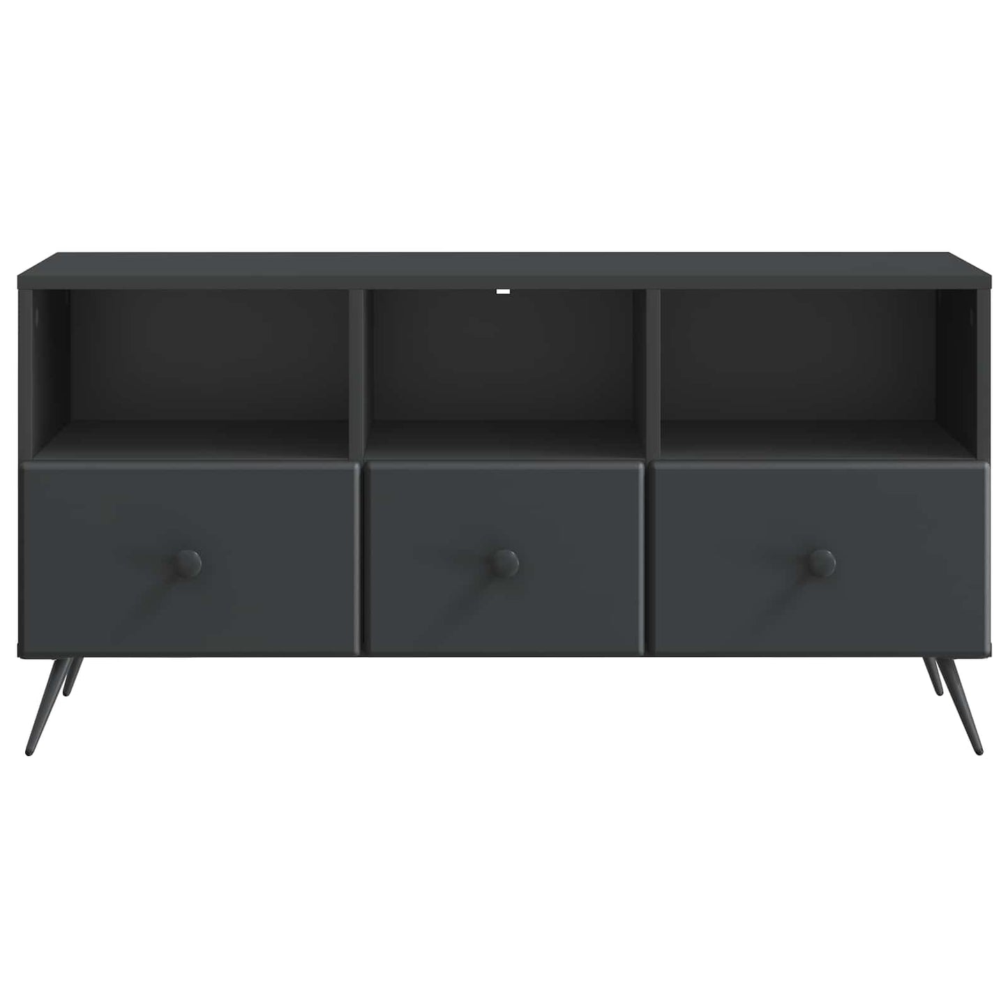 TV-kast met lade Zwart 102 x 34,5 x 50 cm Bewerkt hout