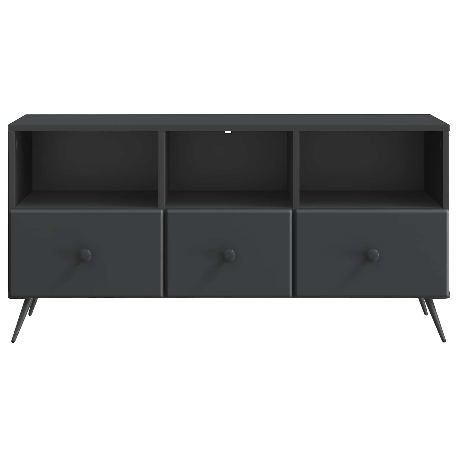 TV-kast met lade Zwart 102 x 34,5 x 50 cm Bewerkt hout