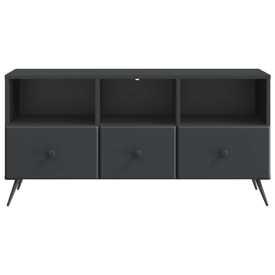 TV-kast met lade Zwart 102 x 34,5 x 50 cm Bewerkt hout