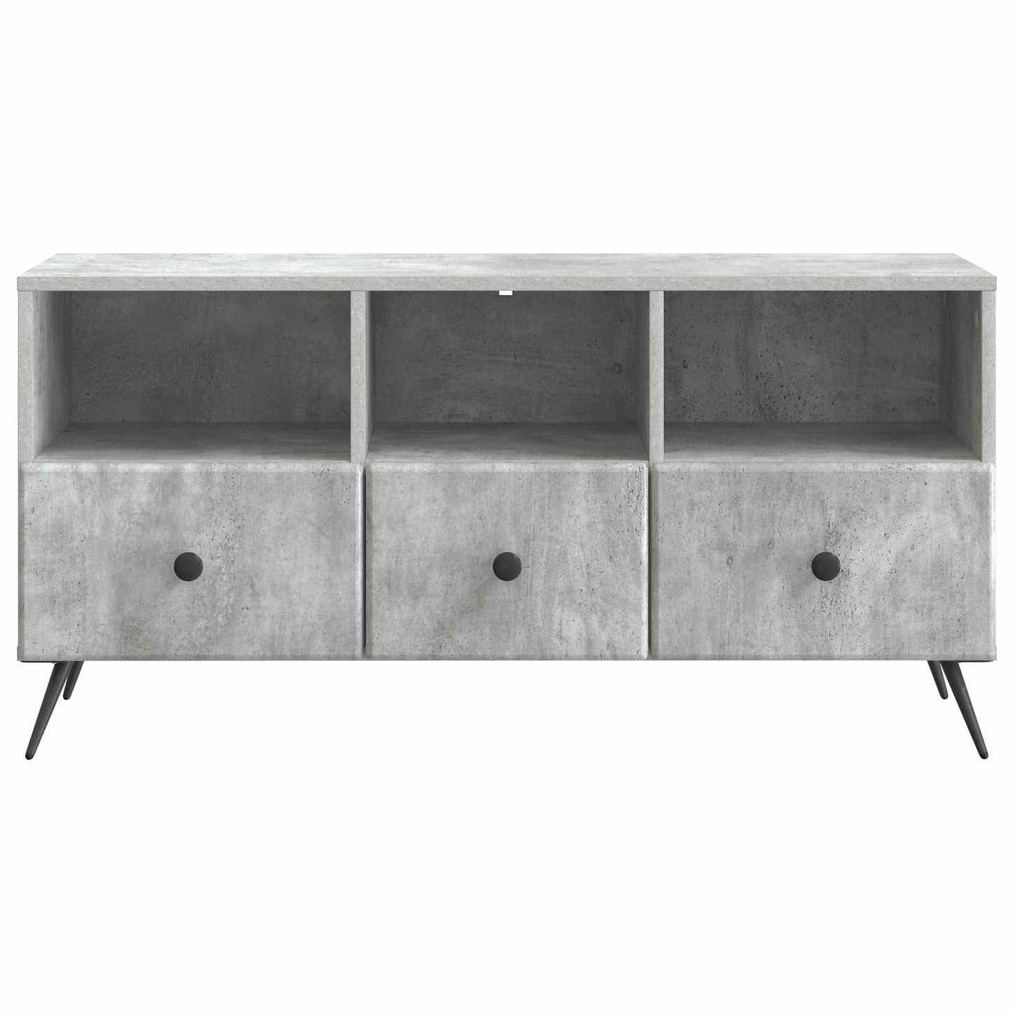 TV-kast met lade Betongrijs 102 x 34,5 x 50 cm Bewerkt hout