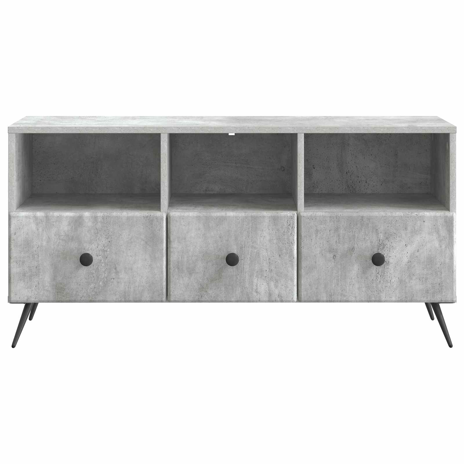 TV-kast met lade Betongrijs 102 x 34,5 x 50 cm Bewerkt hout