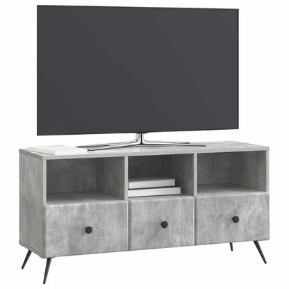 TV-kast met lade Betongrijs 102 x 34,5 x 50 cm Bewerkt hout