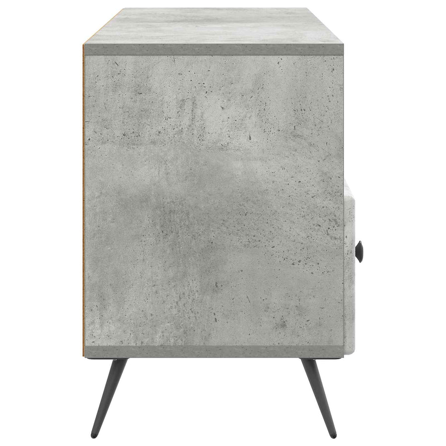 TV-kast met lade Betongrijs 102 x 34,5 x 50 cm Bewerkt hout
