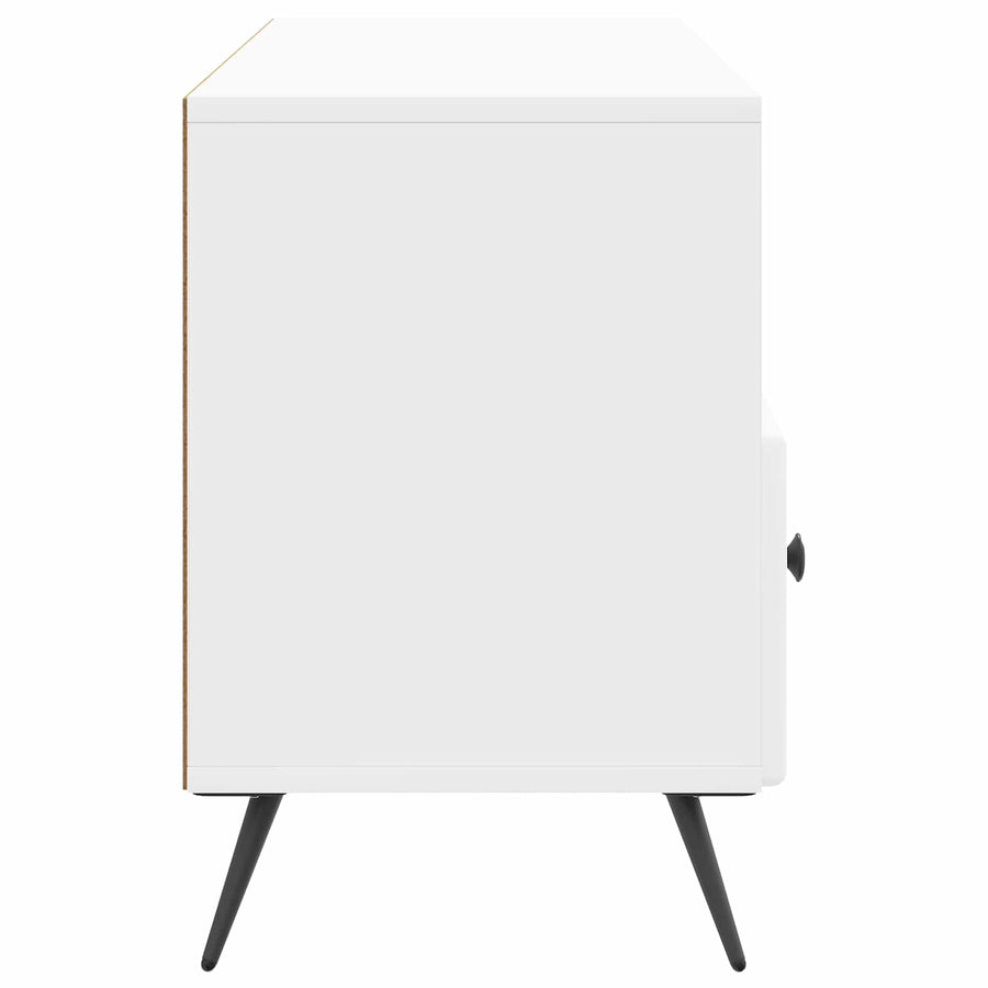 TV-kast met lade Hoogglans Wit 102 x 34,5 x 50 cm Bewerkt hout