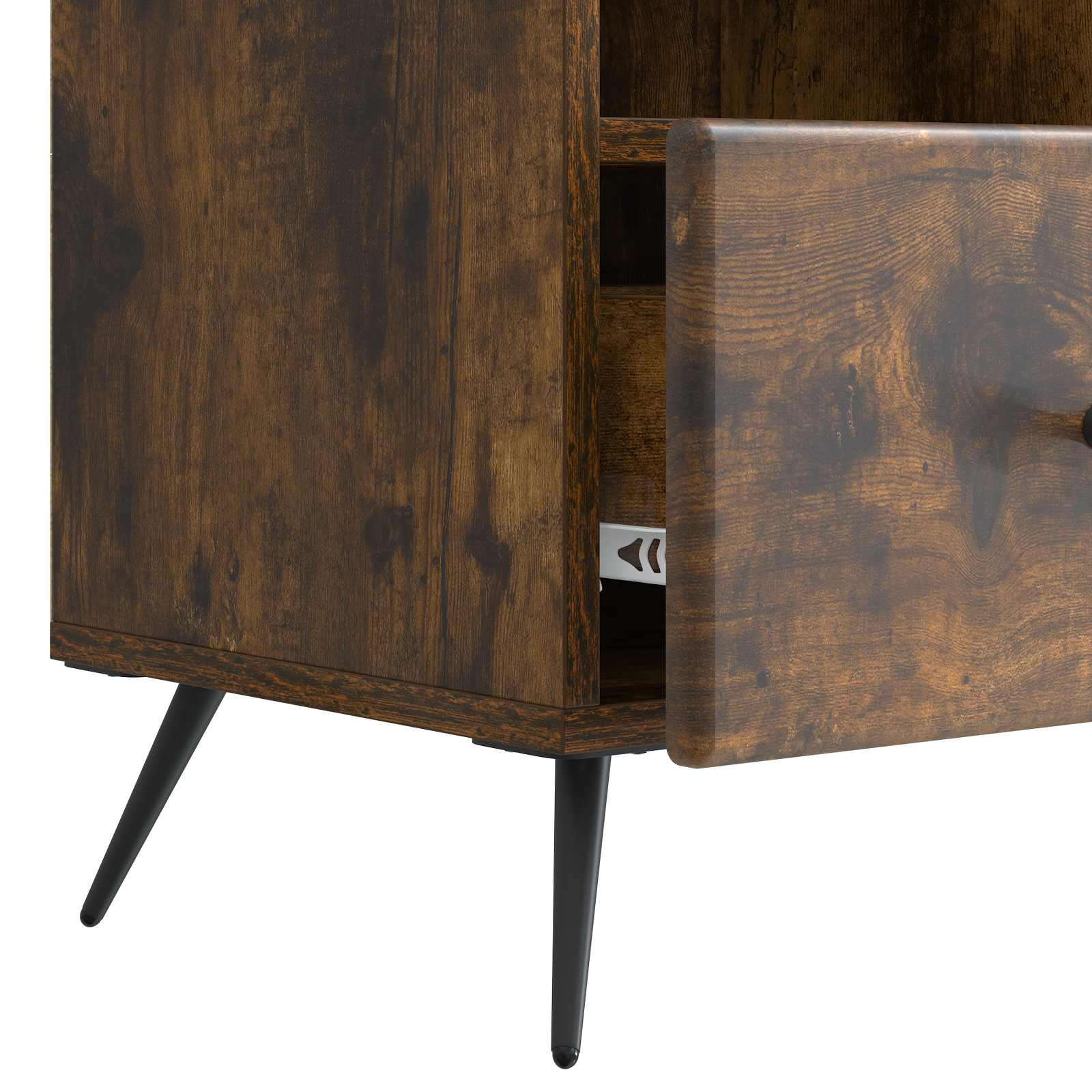TV-kast met lade Gerookt eiken 102 x 34,5 x 50 cm Bewerkt hout