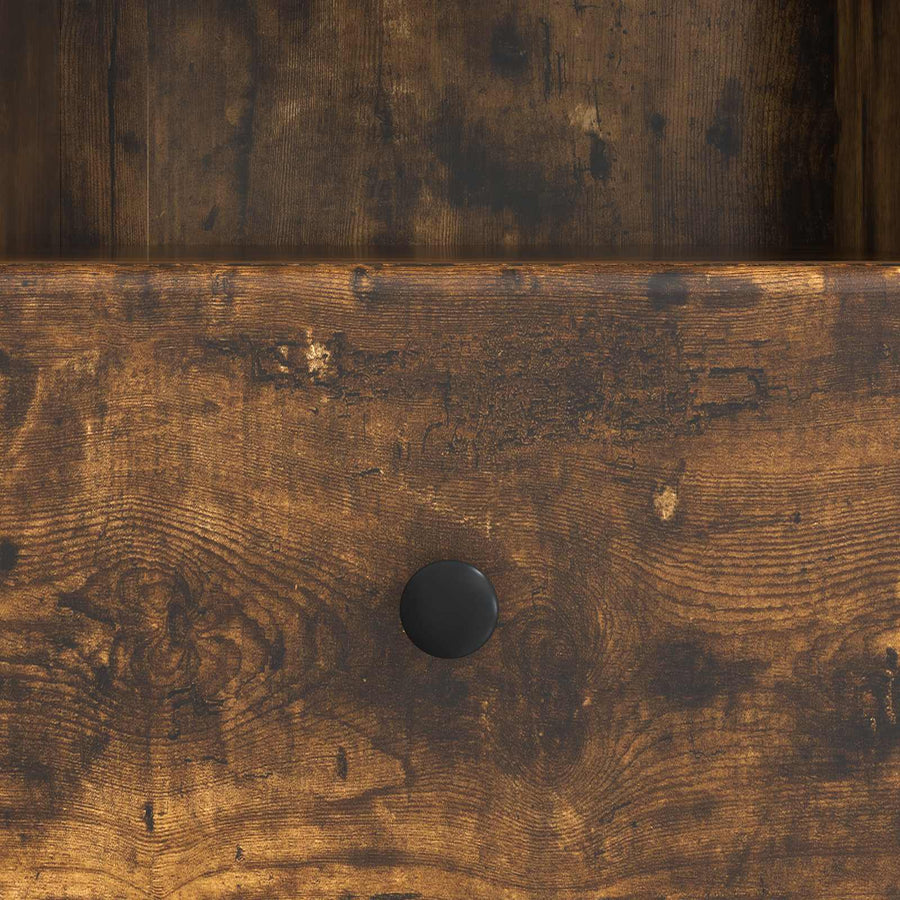 TV-kast met lade Gerookt eiken 102 x 34,5 x 50 cm Bewerkt hout