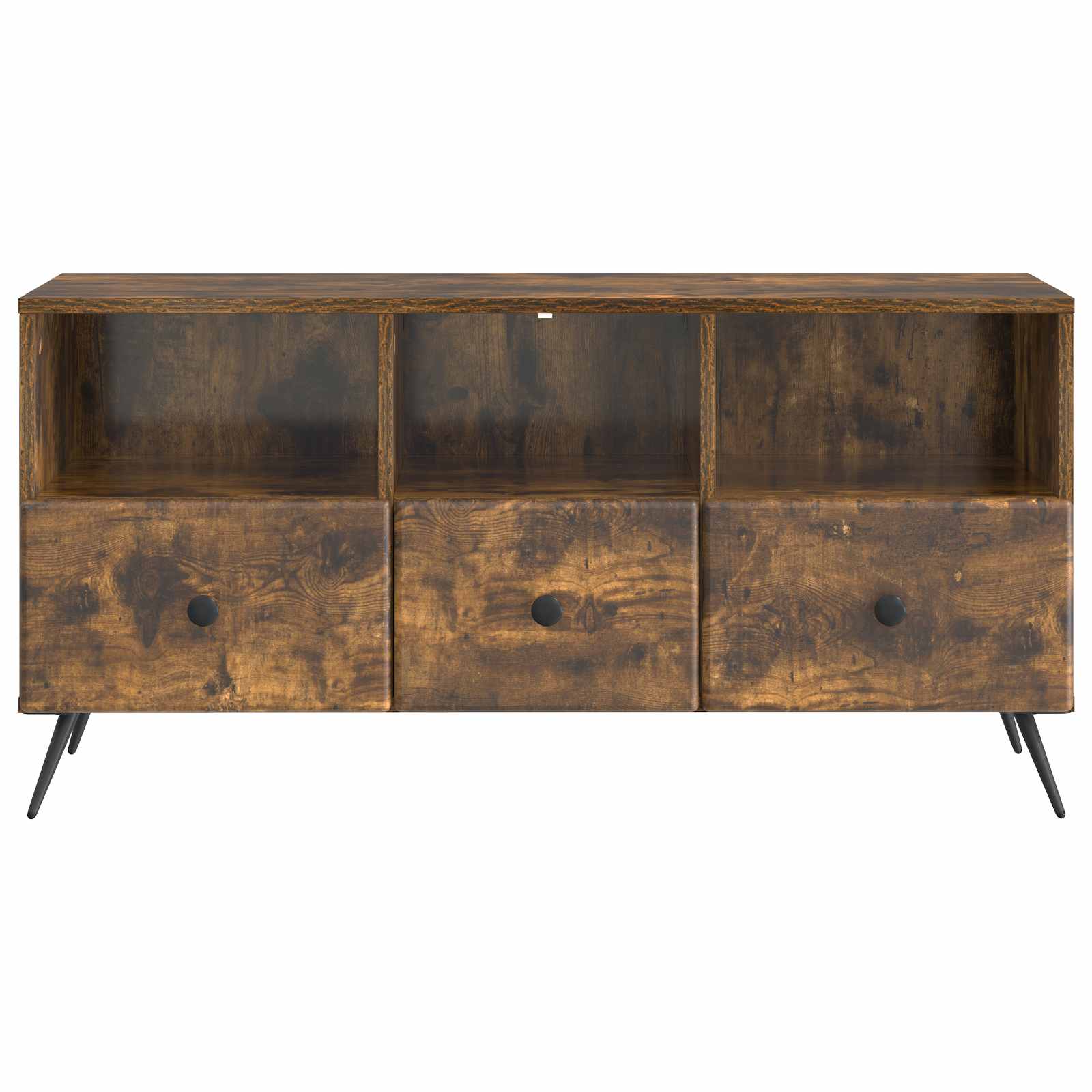 TV-kast met lade Gerookt eiken 102 x 34,5 x 50 cm Bewerkt hout