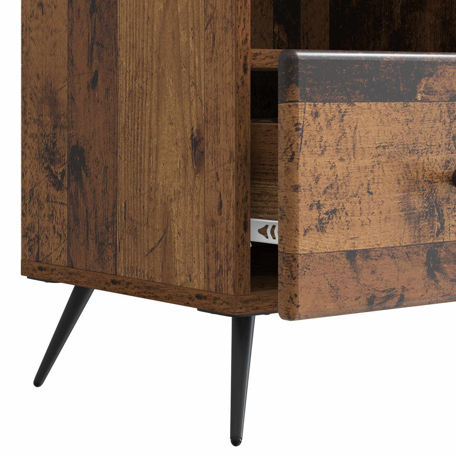 TV-kast met lade Oud hout 102 x 34,5 x 50 cm Bewerkt hout