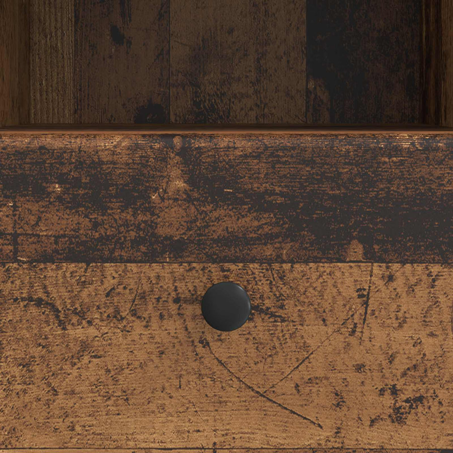 TV-kast met lade Oud hout 102 x 34,5 x 50 cm Bewerkt hout