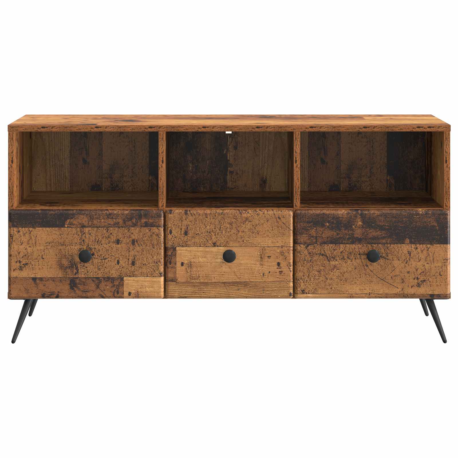 TV-kast met lade Oud hout 102 x 34,5 x 50 cm Bewerkt hout
