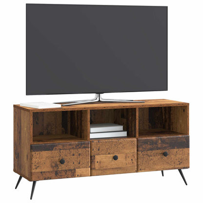 TV-kast met lade Oud hout 102 x 34,5 x 50 cm Bewerkt hout