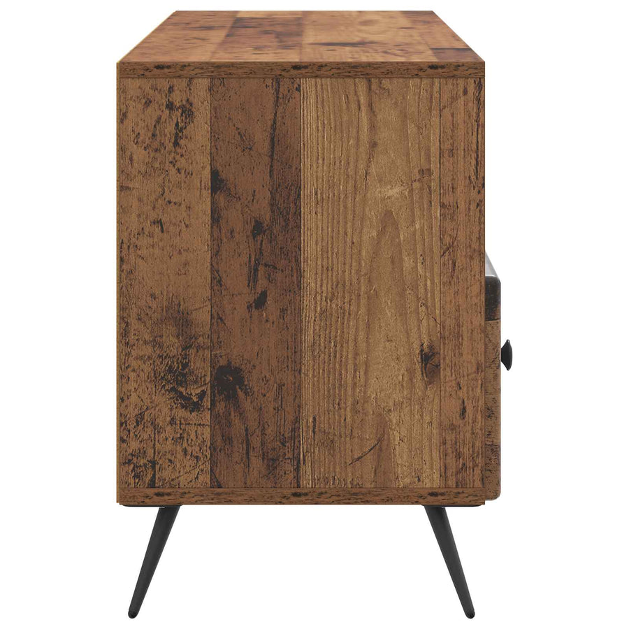 TV-kast met lade Oud hout 102 x 34,5 x 50 cm Bewerkt hout