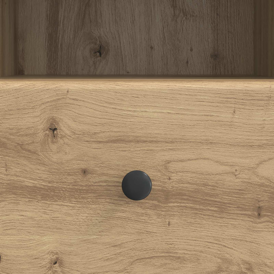 TV-kast Artisanaal eiken 102 x 34,5 x 50 cm Bewerkt hout