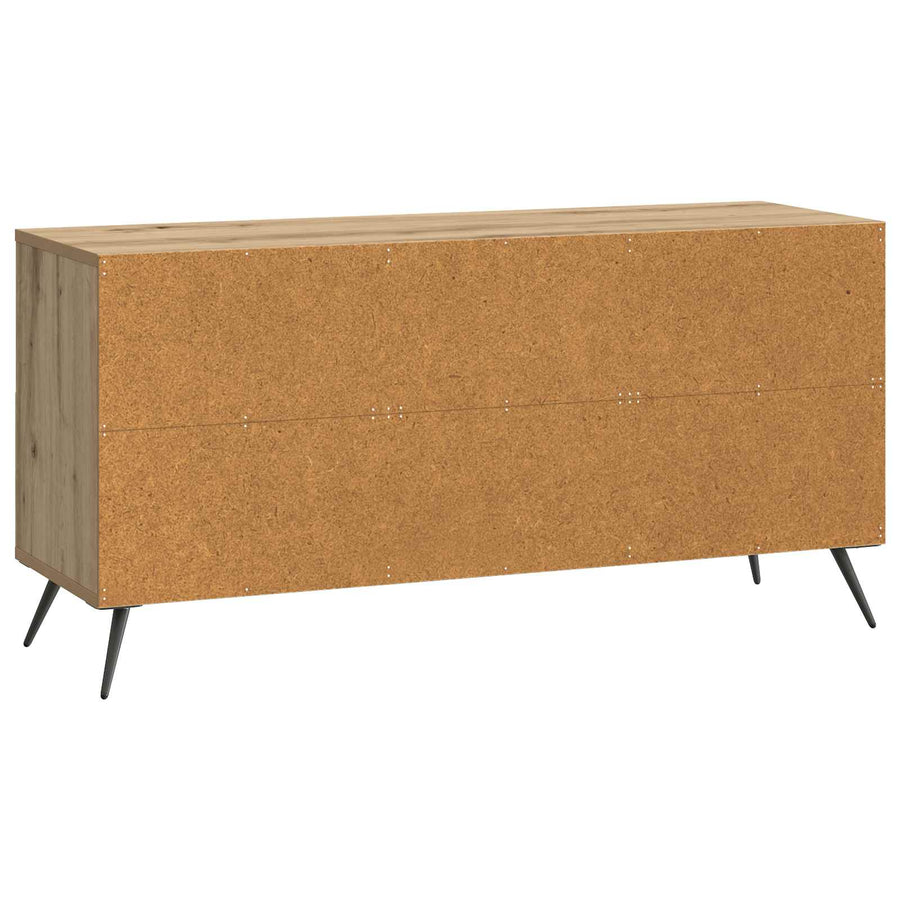TV-kast Artisanaal eiken 102 x 34,5 x 50 cm Bewerkt hout