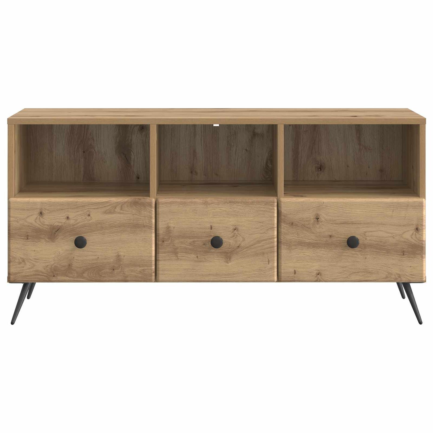 TV-kast Artisanaal eiken 102 x 34,5 x 50 cm Bewerkt hout