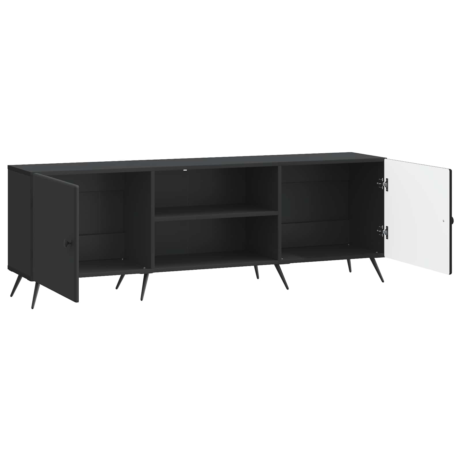 TV-kast Zwart 150 x 31 x 50 cm Bewerkt hout