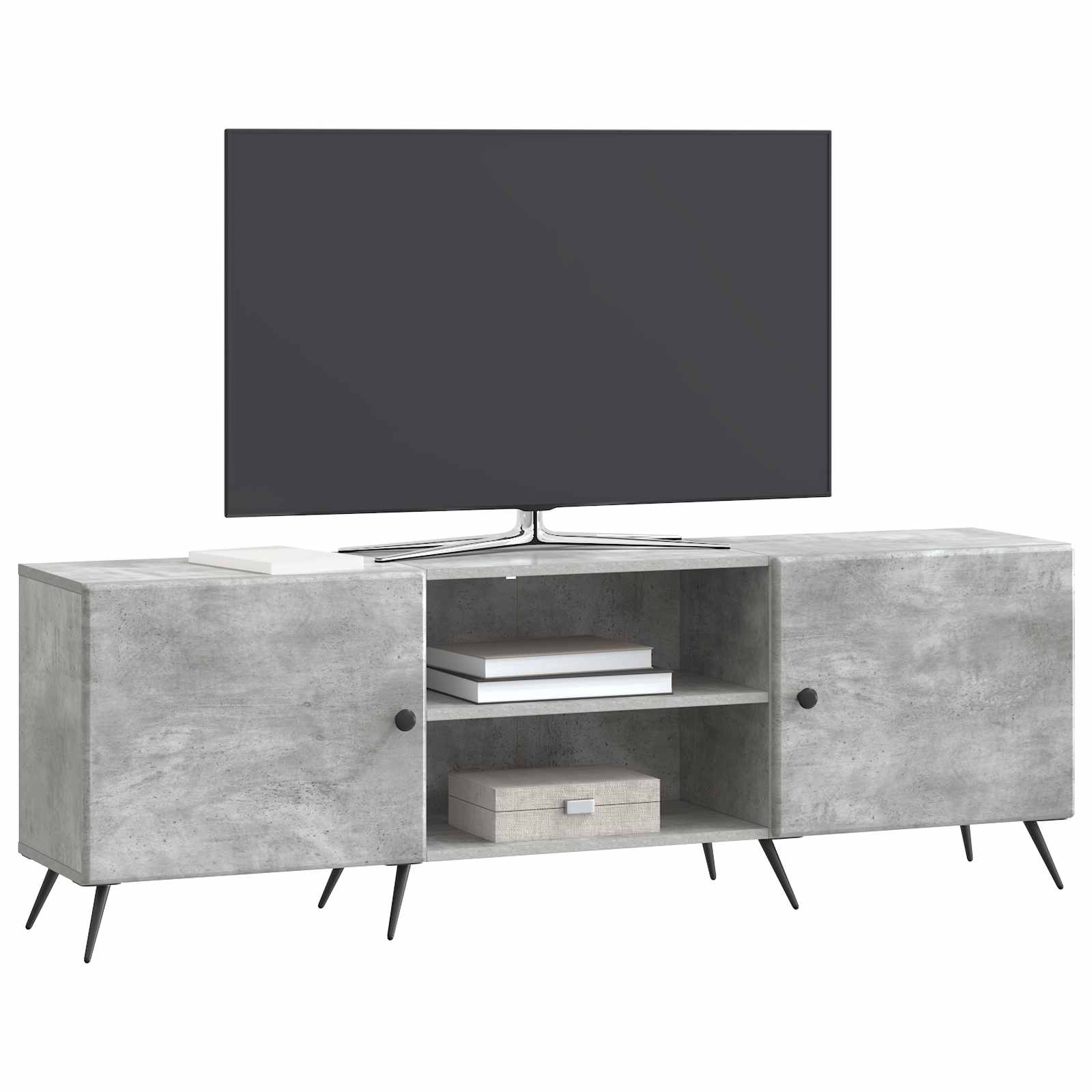 TV-kast Betongrijs 150 x 31 x 50 cm Bewerkt hout