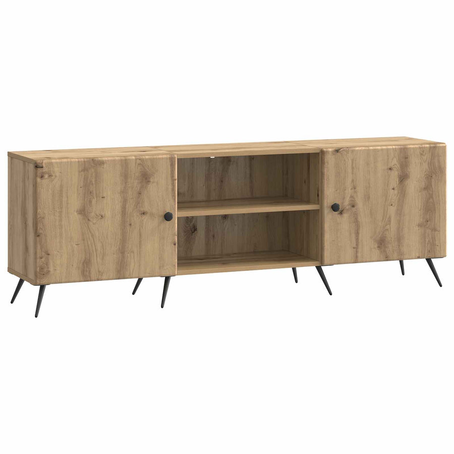 TV-kast Artisanaal eiken 150 x 31 x 50 cm Bewerkt hout