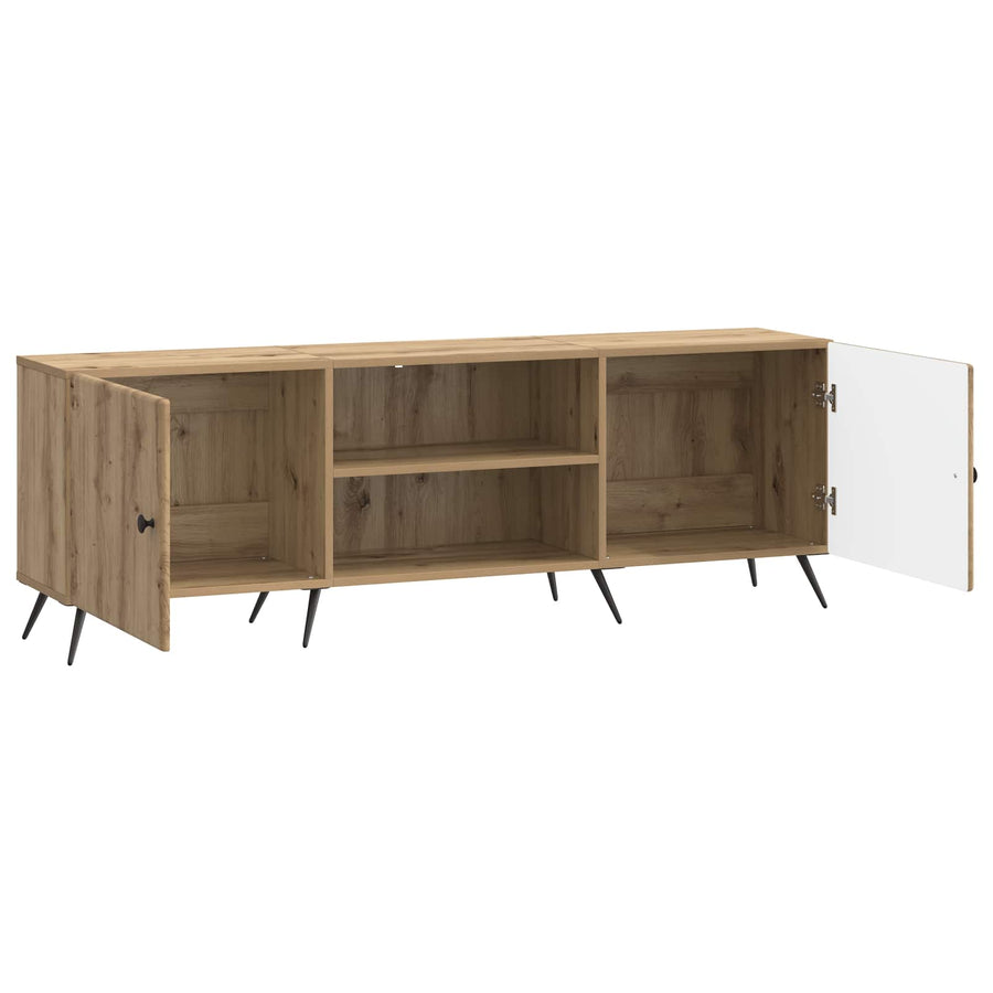 TV-kast Artisanaal eiken 150 x 31 x 50 cm Bewerkt hout