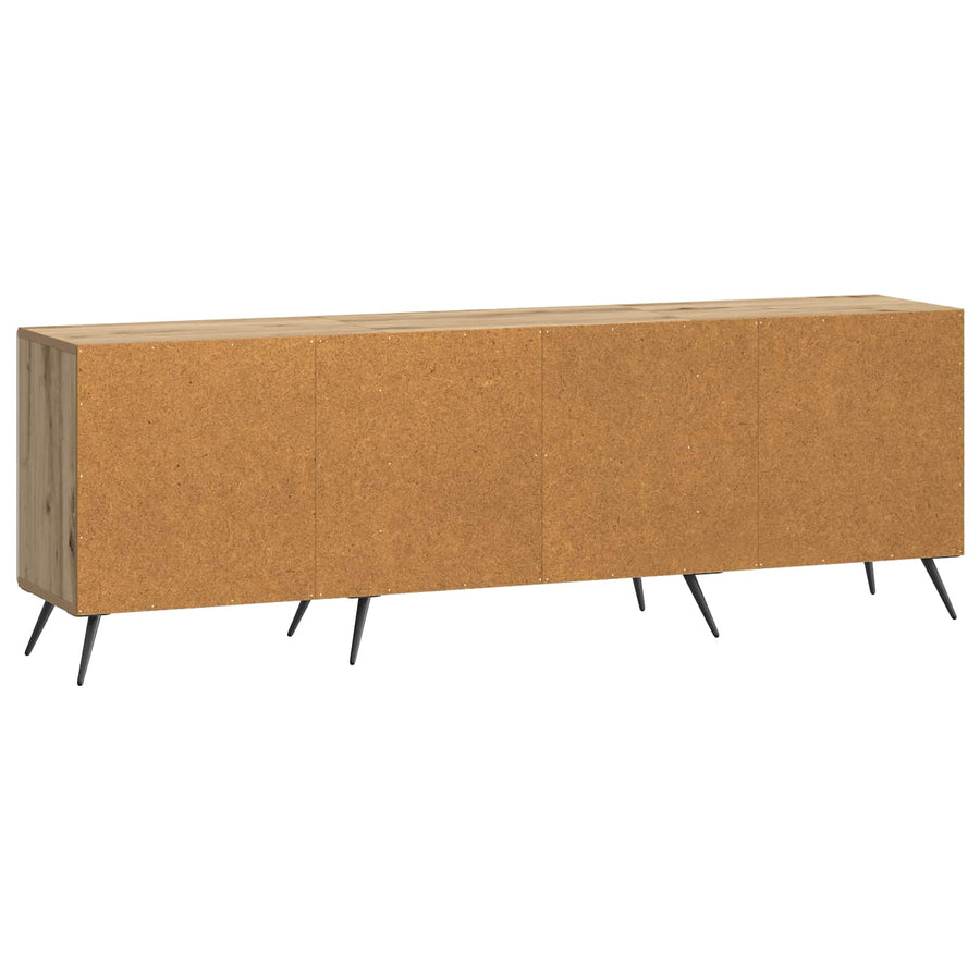 TV-kast Artisanaal eiken 150 x 31 x 50 cm Bewerkt hout