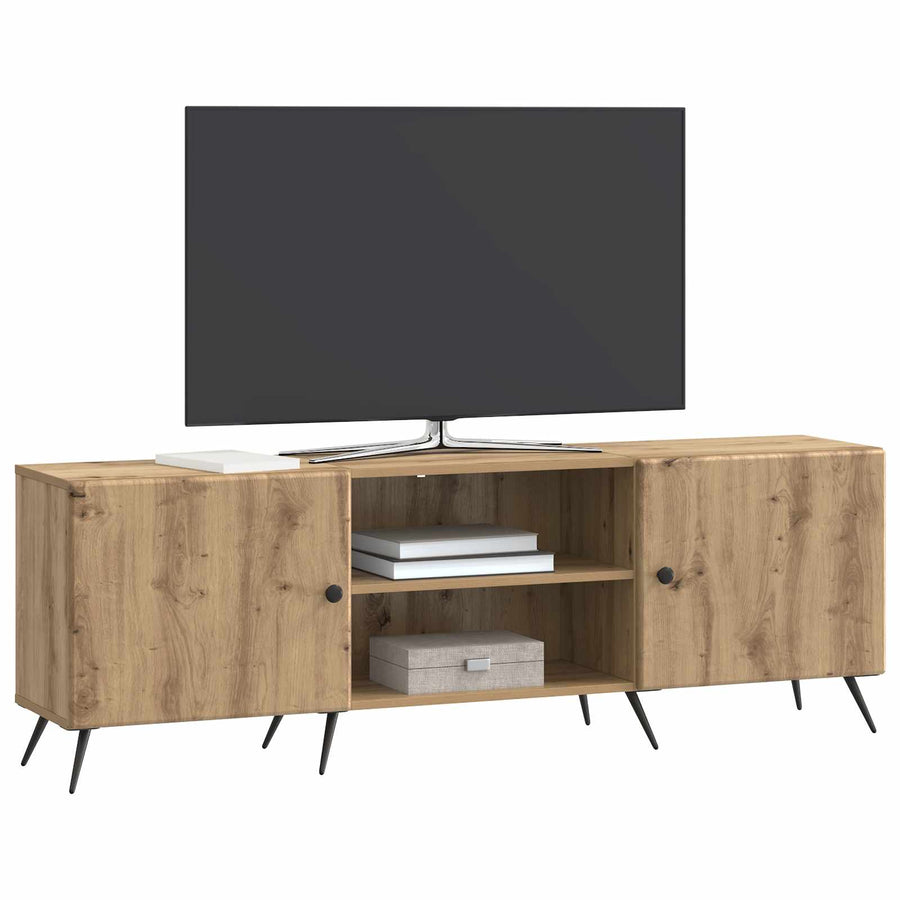 TV-kast Artisanaal eiken 150 x 31 x 50 cm Bewerkt hout