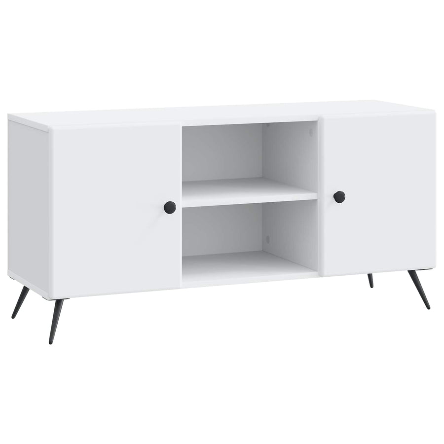 TV-kast Wit 102 x 34,5 x 50 cm Bewerkt hout