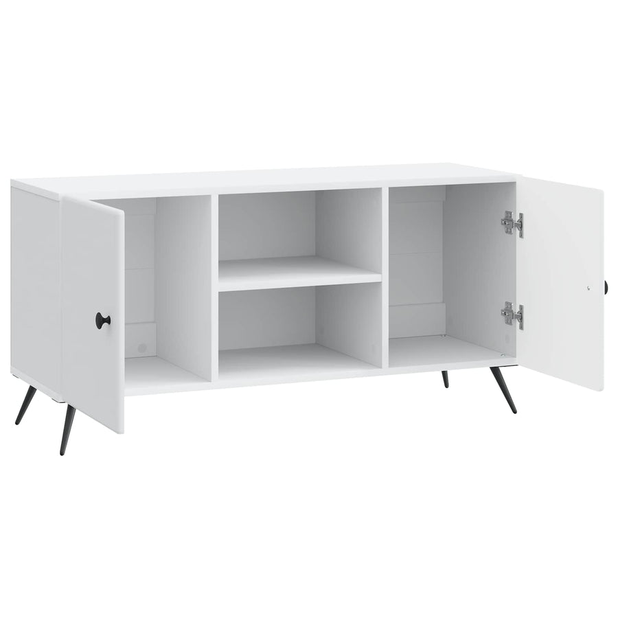 TV-kast Wit 102 x 34,5 x 50 cm Bewerkt hout