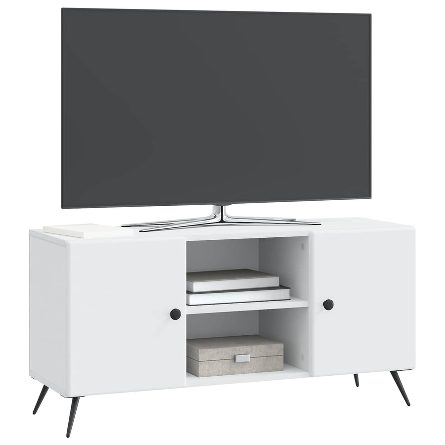 TV-kast Wit 102 x 34,5 x 50 cm Bewerkt hout