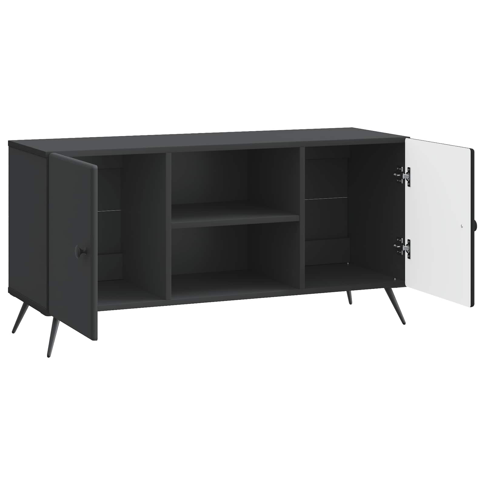 TV-kast Zwart 102 x 34,5 x 50 cm Bewerkt hout