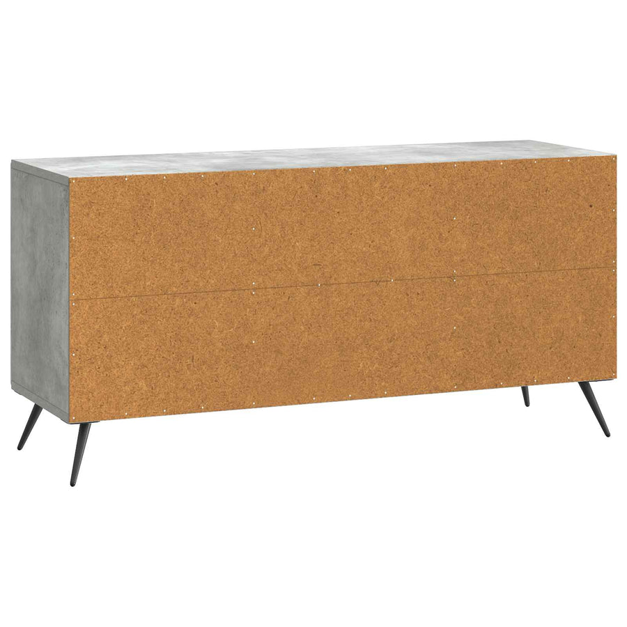 TV-kast Betongrijs 102 x 34,5 x 50 cm Bewerkt hout
