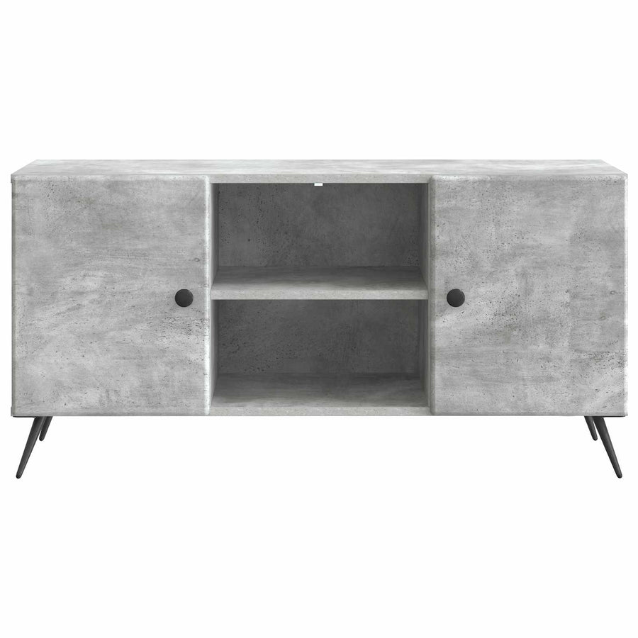 TV-kast Betongrijs 102 x 34,5 x 50 cm Bewerkt hout