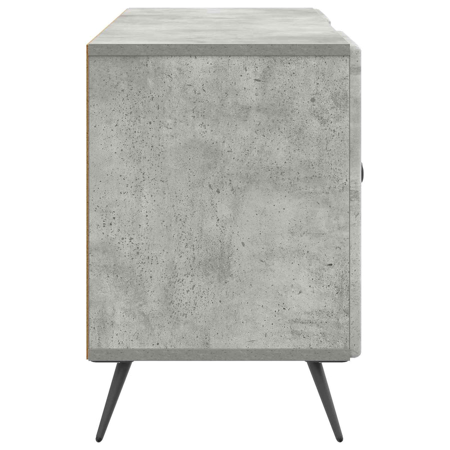 TV-kast Betongrijs 102 x 34,5 x 50 cm Bewerkt hout
