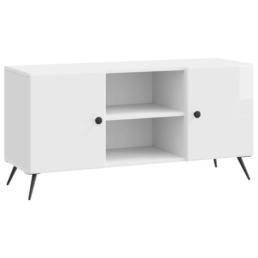 TV-kast Hoogglans Wit 102 x 34,5 x 50 cm Bewerkt hout