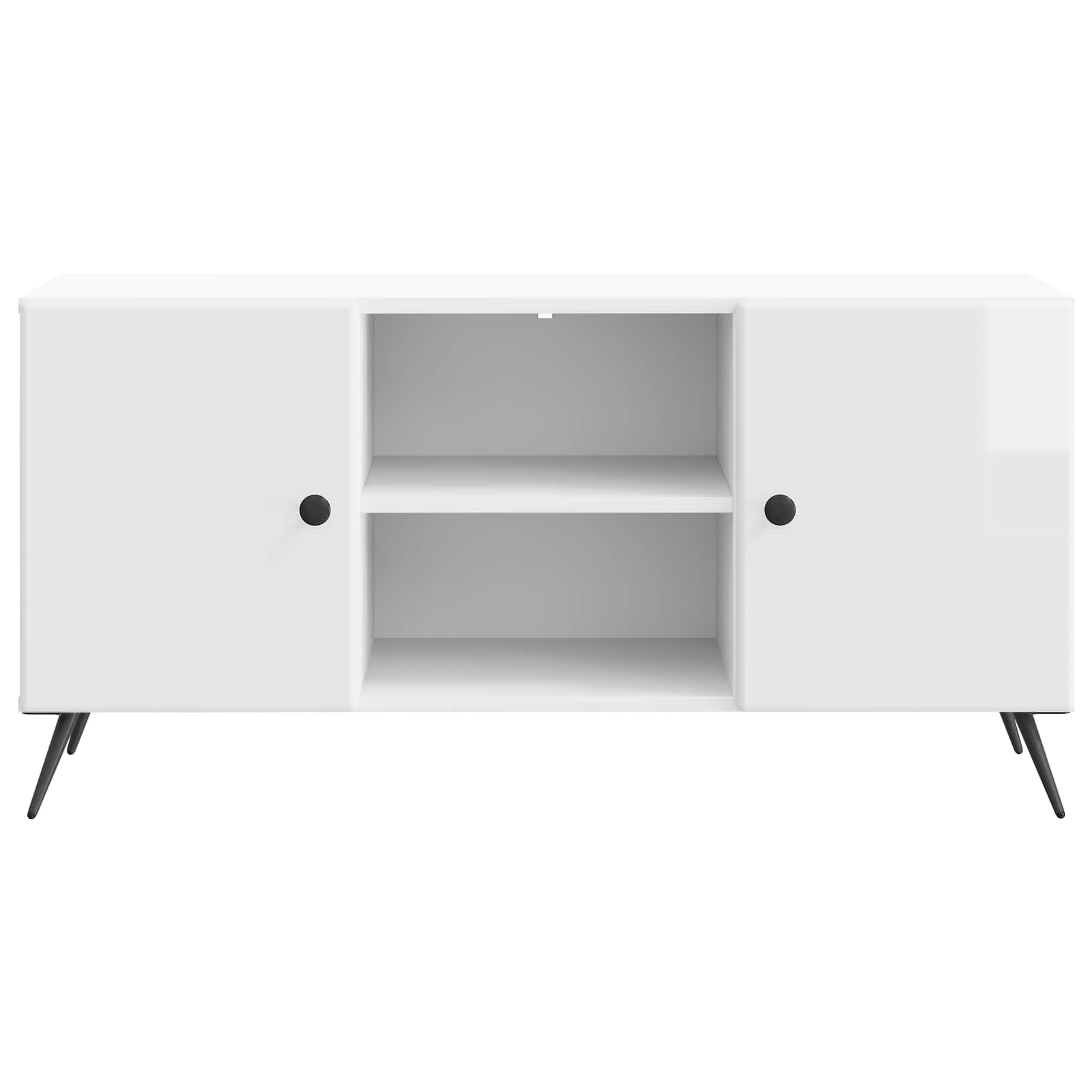 TV-kast Hoogglans Wit 102 x 34,5 x 50 cm Bewerkt hout