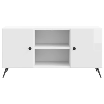TV-kast Hoogglans Wit 102 x 34,5 x 50 cm Bewerkt hout