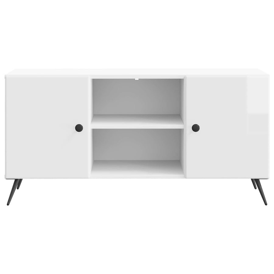 TV-kast Hoogglans Wit 102 x 34,5 x 50 cm Bewerkt hout