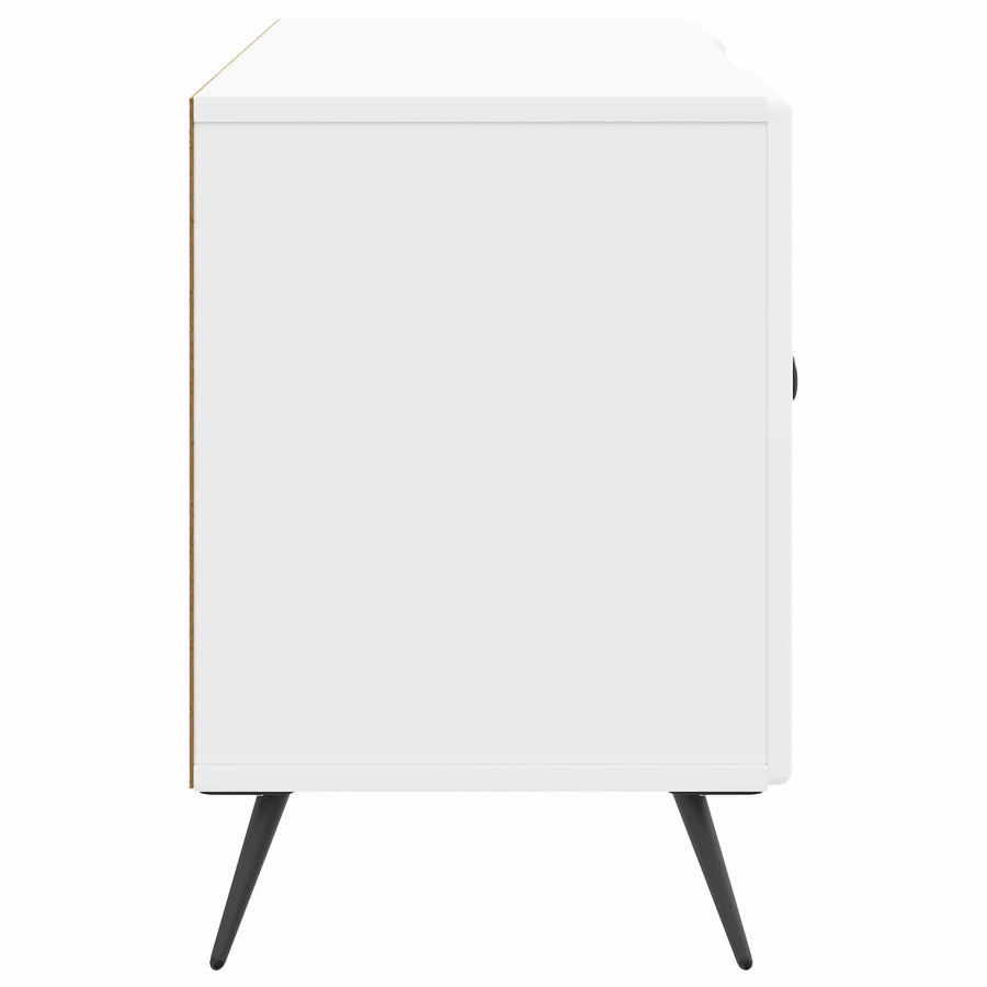 TV-kast Hoogglans Wit 102 x 34,5 x 50 cm Bewerkt hout