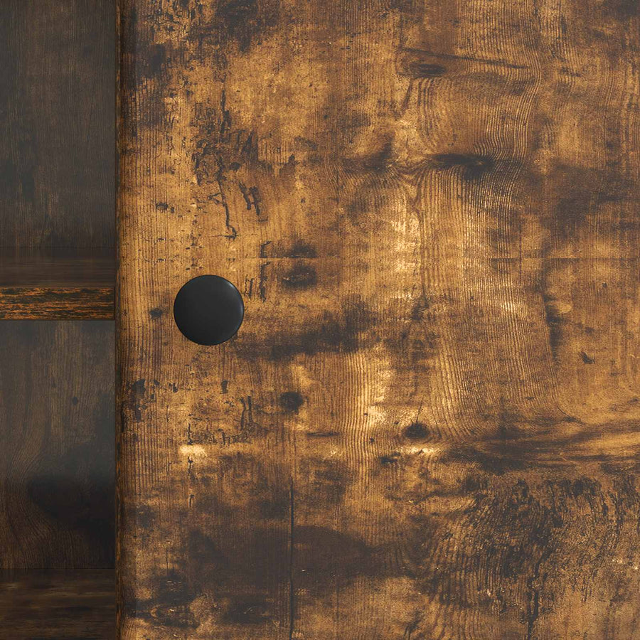 TV-kast Gerookt eiken 102 x 34,5 x 50 cm Bewerkt hout