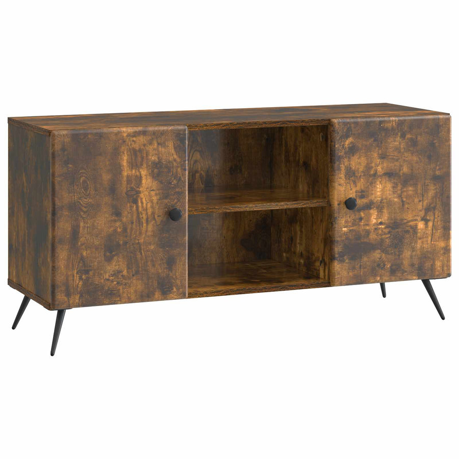 TV-kast Gerookt eiken 102 x 34,5 x 50 cm Bewerkt hout