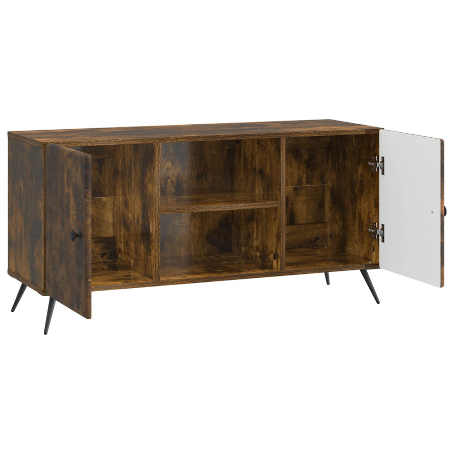 TV-kast Gerookt eiken 102 x 34,5 x 50 cm Bewerkt hout