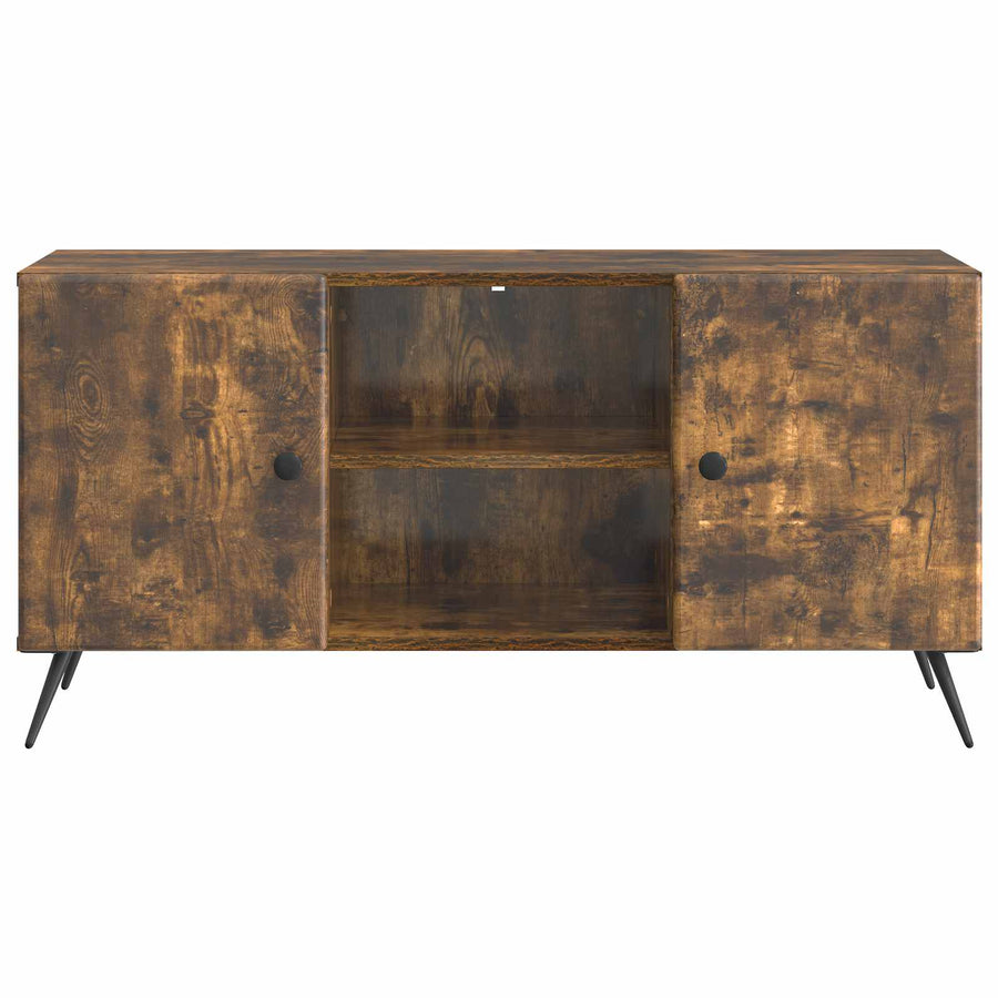 TV-kast Gerookt eiken 102 x 34,5 x 50 cm Bewerkt hout