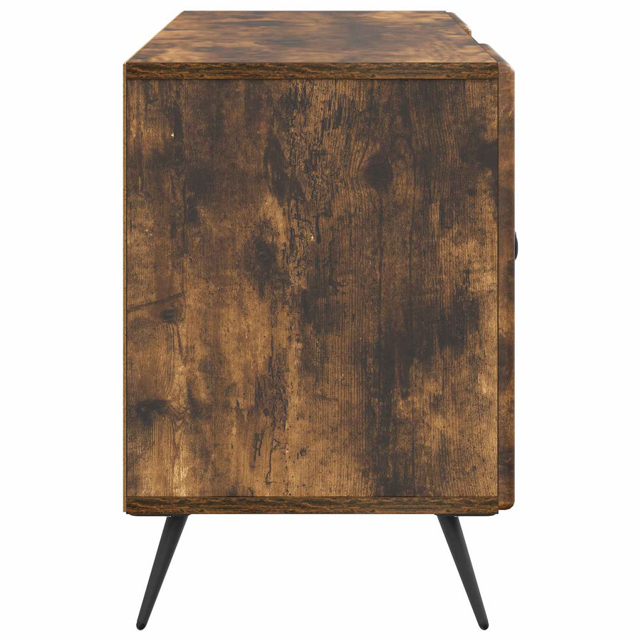 TV-kast Gerookt eiken 102 x 34,5 x 50 cm Bewerkt hout
