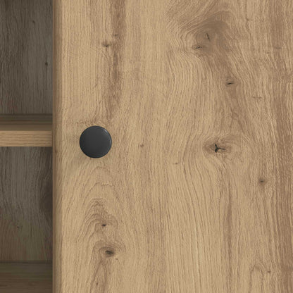TV-kast Artisanaal eiken 102 x 34,5 x 50 cm Bewerkt hout